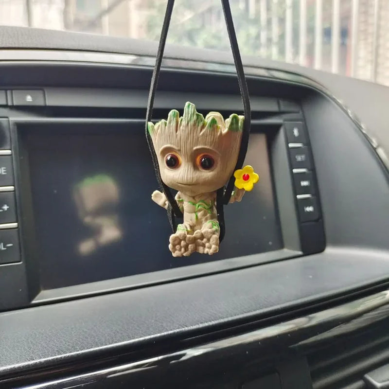 Tree Man Groot Guardians of the Galaxy  Avengers Mini Toys Action Figure Groot Deadpool Car Perfume Decoration Kids Gift