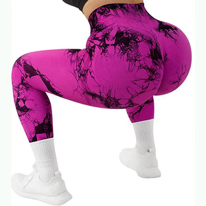 Tie Dye Fitness Legging Woman Push up Workout Sport Leggings Women Scrunch Butt Female Outfit Gym Seamless Legging Pants