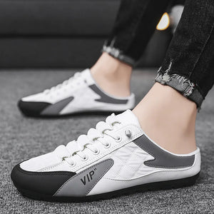 Summer 2023 Half Slippers for Men Trendy Men'S Flat Bottom Casual Shoes Soft Sole Support Shoes Men'S Sneakers Zapatos De Hombre