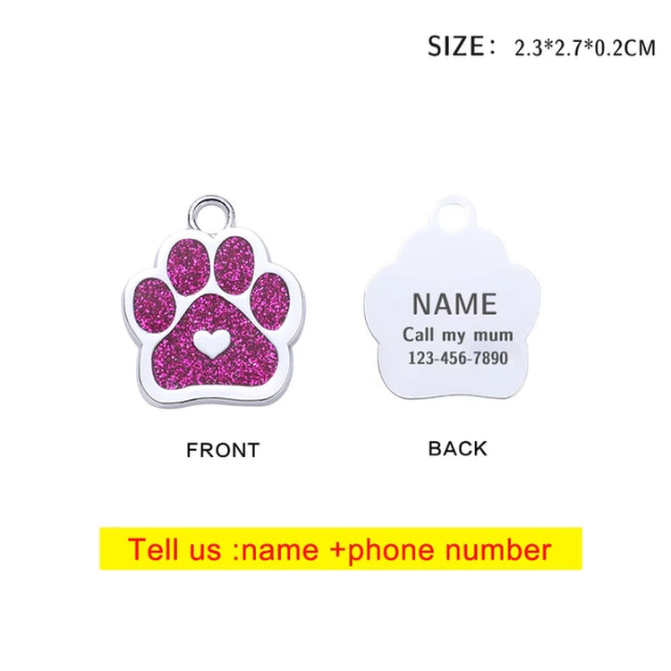 Custom Logo Pet Dog Tag Personalized Cat and Dog Keychain Anti-Lost Pet ID Tag Pendant Pet Supplies Wholesale