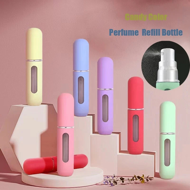 5Ml Traveling Perfume Atomizer Portable Liquid Container for Cosmetics Mini Metal Aluminum Pump Spray Empty Bottle Refillable