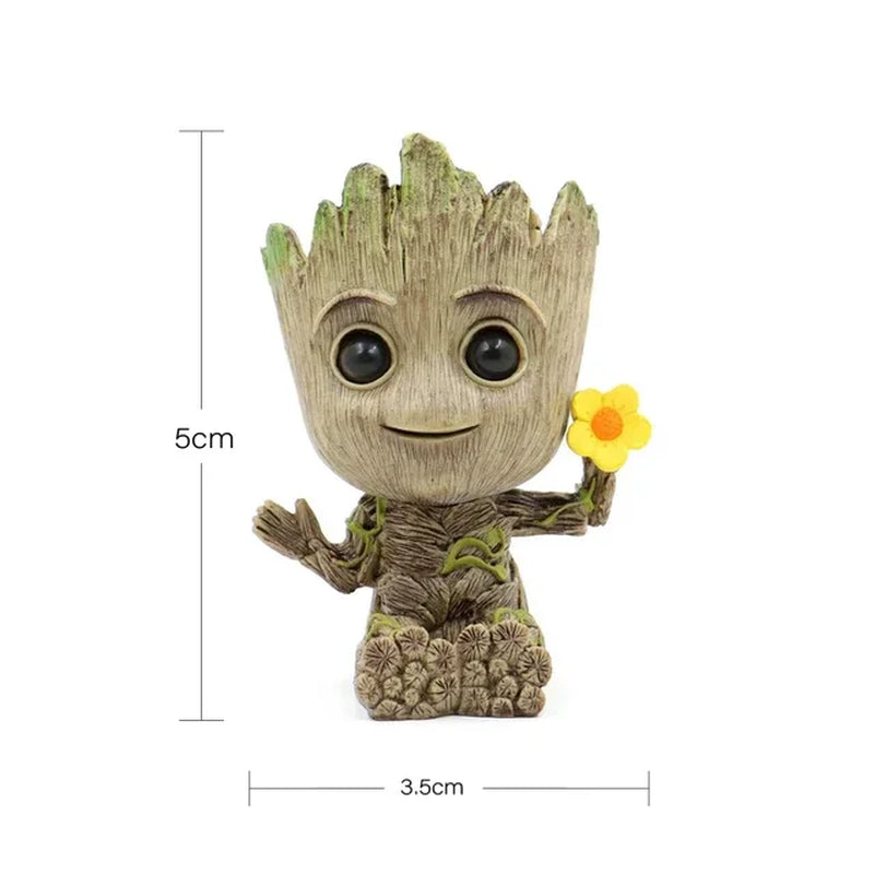 Tree Man Groot Guardians of the Galaxy  Avengers Mini Toys Action Figure Groot Deadpool Car Perfume Decoration Kids Gift