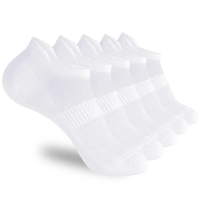 5/10 Pairs of Ankle Sports Running Socks White Soft Thin Low Top Short Film Men'S and Women'S Socks