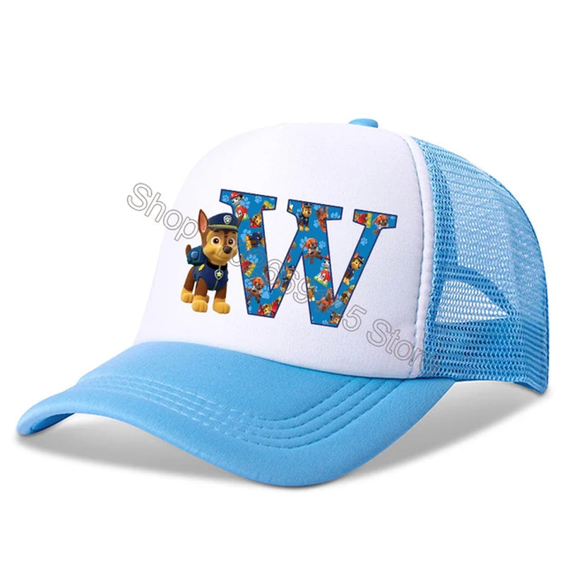 New  Kids Letters Baseball Caps Boys Cartoon Casuals Hat Children Sports Sun Hat Adjustable Peaked Cap Birthday Gifts