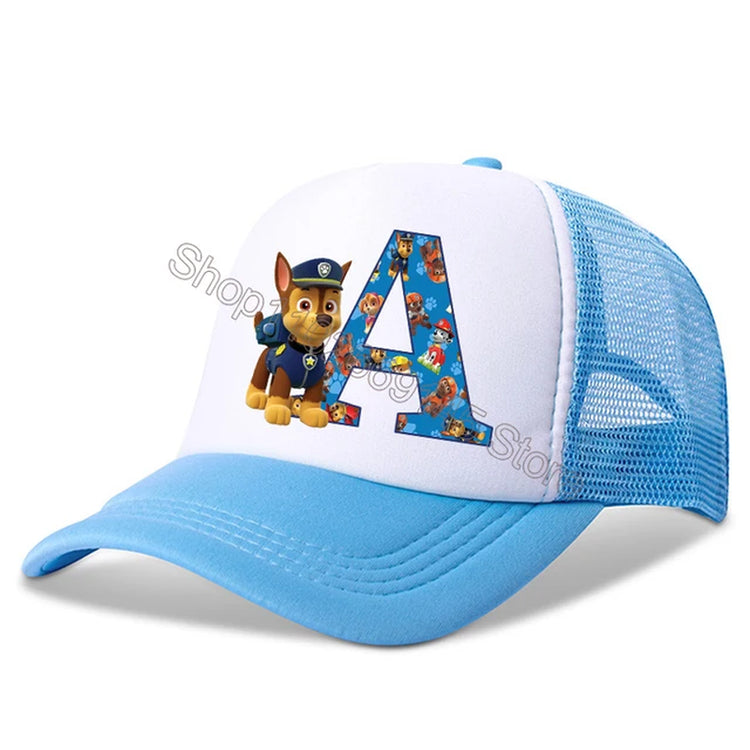 New  Kids Letters Baseball Caps Boys Cartoon Casuals Hat Children Sports Sun Hat Adjustable Peaked Cap Birthday Gifts