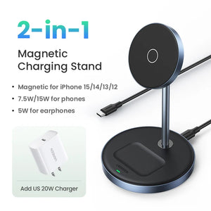 Wireless Magnetic Charging Stand for iPhone and AirPods - 20W Max Output