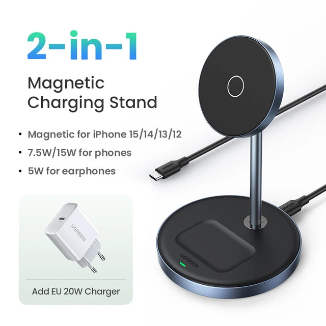 Wireless Magnetic Charging Stand for iPhone and AirPods - 20W Max Output