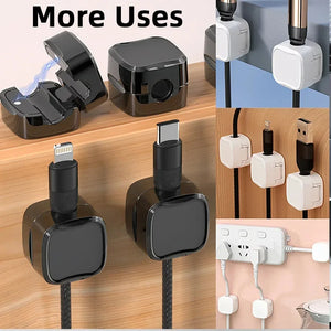 Organize Your Workspace with Magnetic Cable Clips - Available in Multiple Pack Options