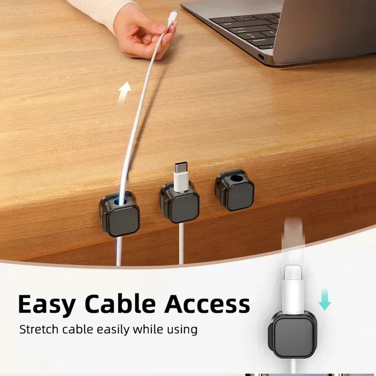 Organize Your Workspace with Magnetic Cable Clips - Available in Multiple Pack Options