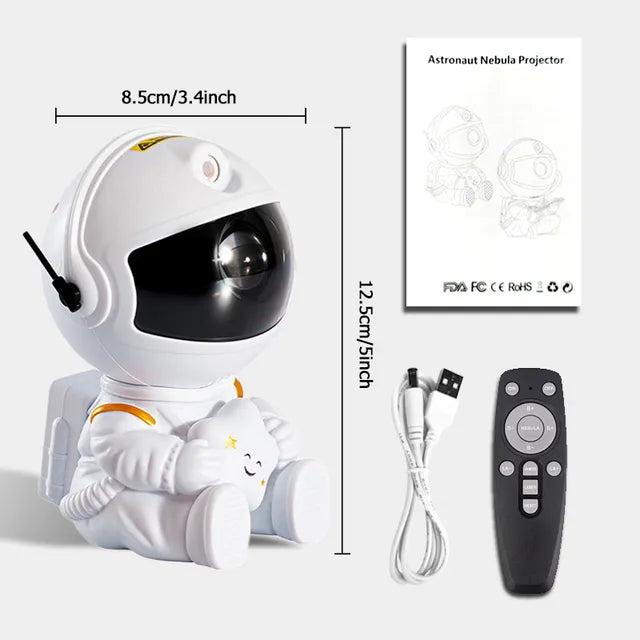 "Starry Astronaut Galaxy Projector: LED Night Light for Bedroom Decor & Kids Gift"