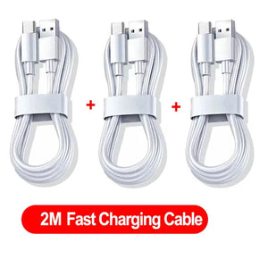 10A 100W Type C Fast Charging Cable for Samsung, Huawei, Xiaomi, Redmi - Pack of 2-3