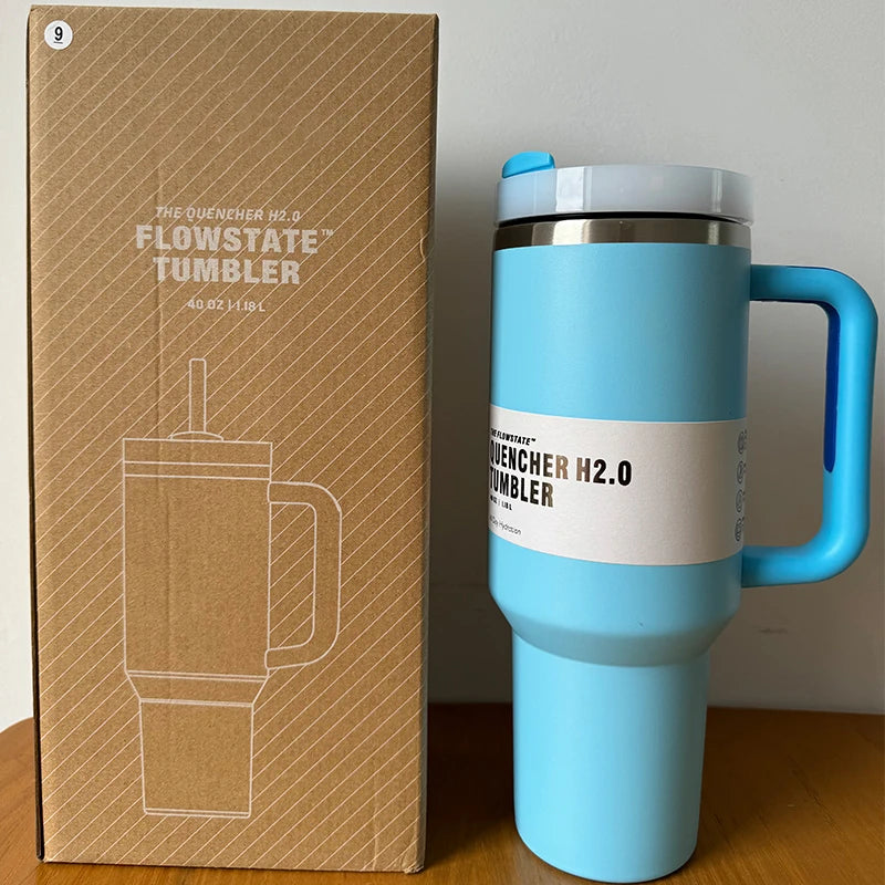 1.18 Liters Stainless Steel Vacuum Insulated Tumbler with Handle, Lid, and Straw