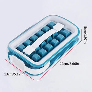 Silicone Ice Lattice Mold with Lid for Household Square Ice Storage