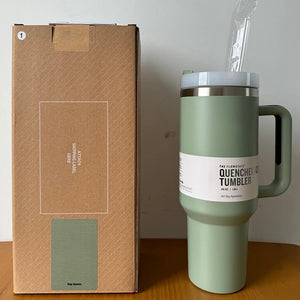 1.18 Liters Stainless Steel Vacuum Insulated Tumbler with Handle, Lid, and Straw