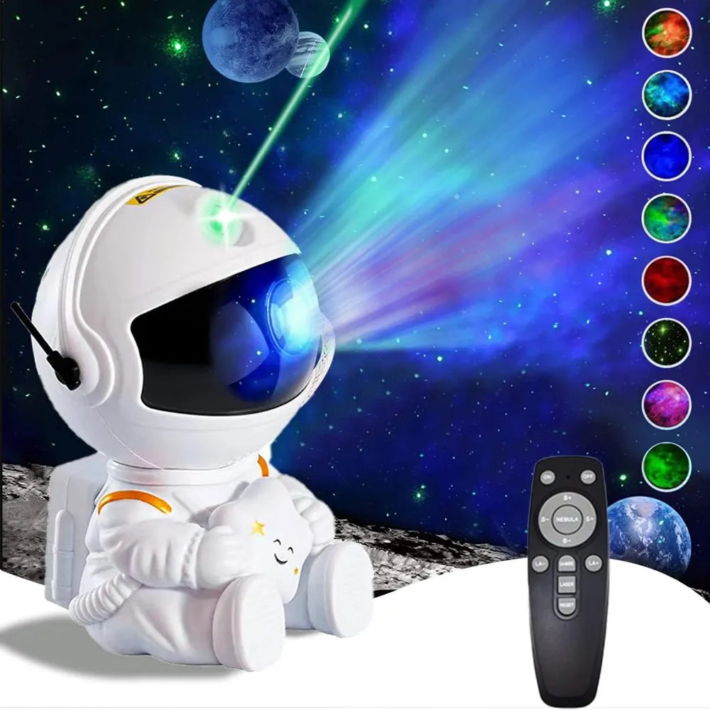 "Starry Astronaut Galaxy Projector: LED Night Light for Bedroom Decor & Kids Gift"