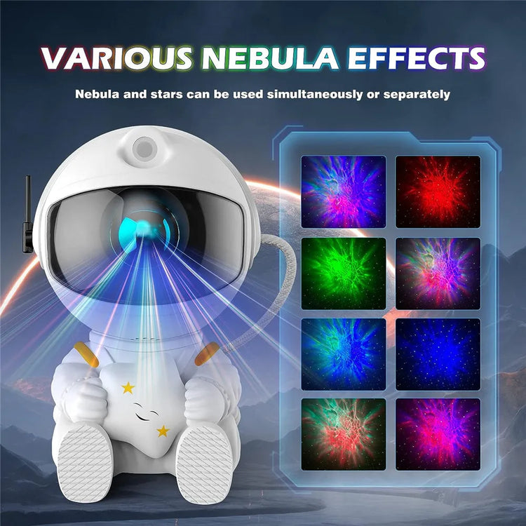 "Starry Astronaut Galaxy Projector: LED Night Light for Bedroom Decor & Kids Gift"