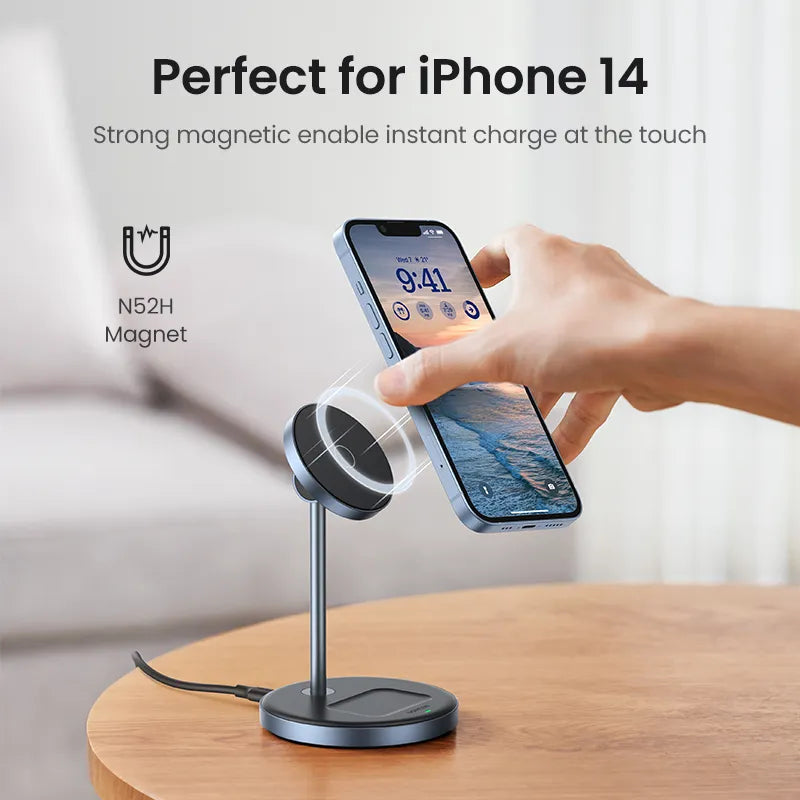 Wireless Magnetic Charging Stand for iPhone and AirPods - 20W Max Output