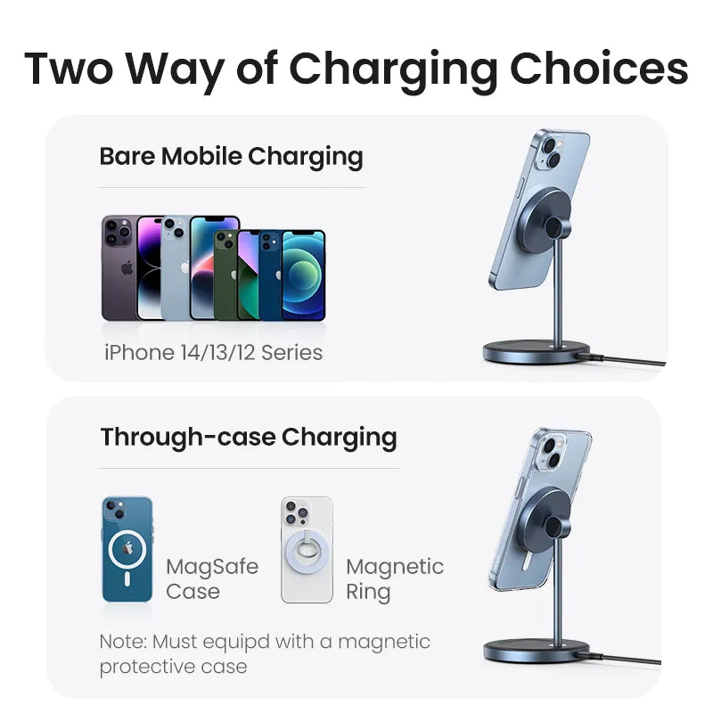 Wireless Magnetic Charging Stand for iPhone and AirPods - 20W Max Output