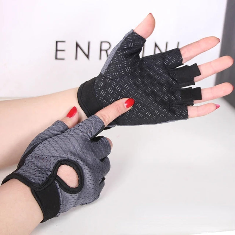 Cycling Fingerless Gloves Professional Gym Fitness Breathable Anti-Slip Women Men Half Finger Summer Fishing Female Bicycle Bike