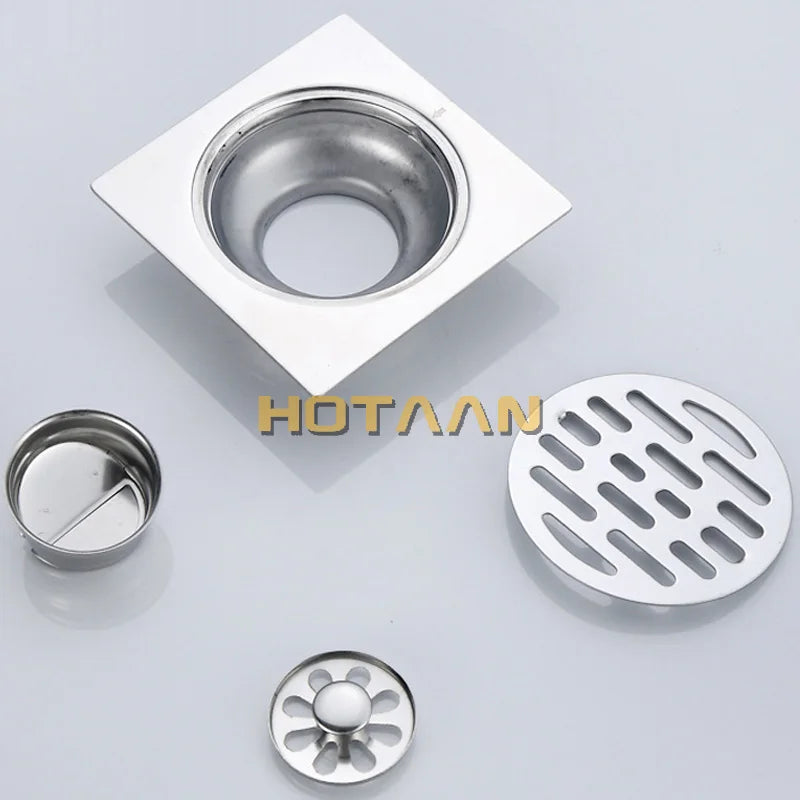 "Premium Stainless Steel Shower Drain for Odor-Free Bathroom, Toilet, Kitchen, and Balcony"