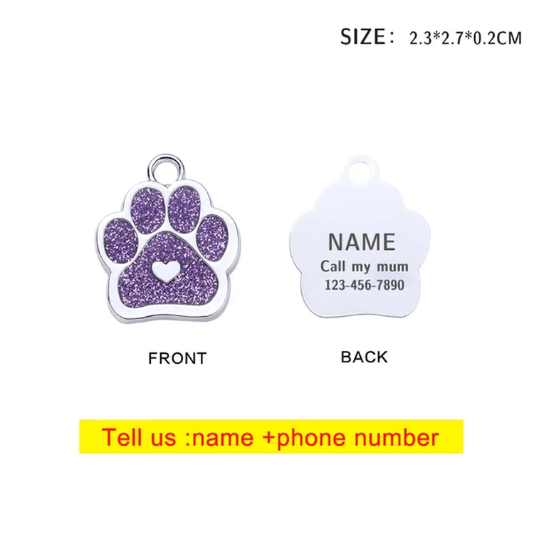 Custom Logo Pet Dog Tag Personalized Cat and Dog Keychain Anti-Lost Pet ID Tag Pendant Pet Supplies Wholesale