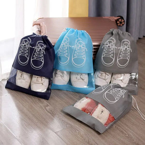 Set of 5 Shoe Storage Bags with Thickened Non-Woven Fabric, Large Capacity, Waterproof, and Moisture proof - Ideal for Travel