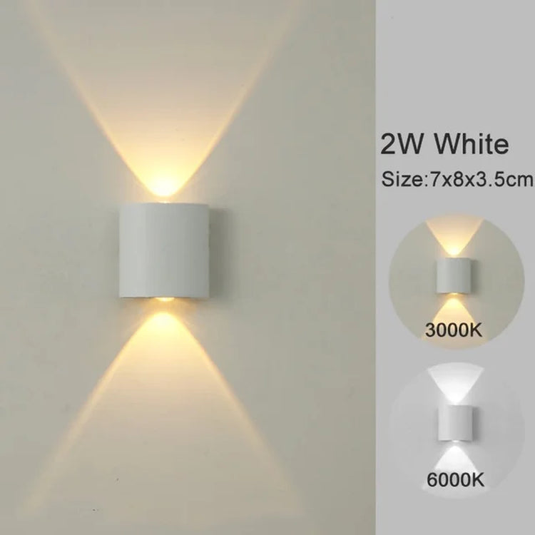 LED Wall Sconces Modern Indoor Outdoor Lamp, White up down Wall Mount Lights for Living Room Hallway Bedroom Decor