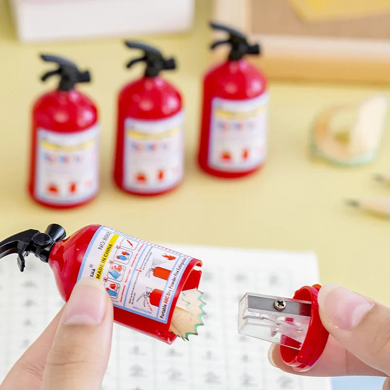 1 PC Creative Fire Extinguisher Shape Pencil Sharpener 