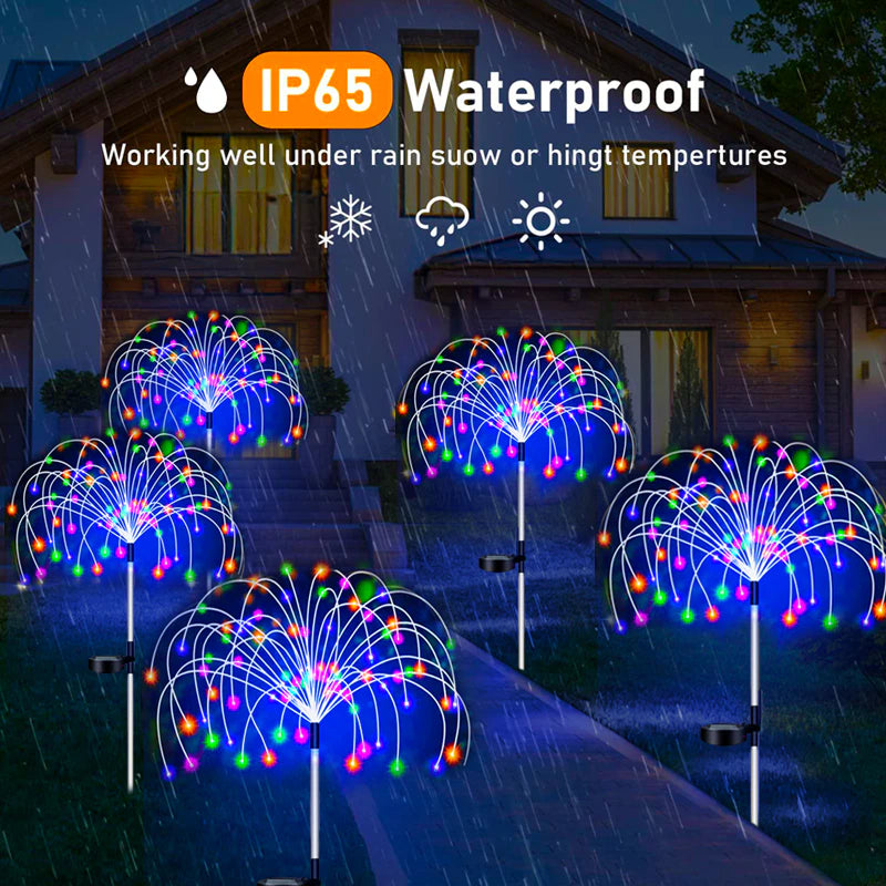 Solar Firework LED Stake Lights Outdoor Garden Decor Pathway Fairy Light Waterproof Yard Lawn Patio Landscape Decor Solar Lamp