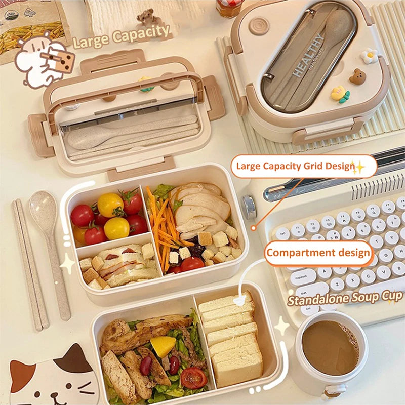 Simple Cute Portable Lunch Box for School