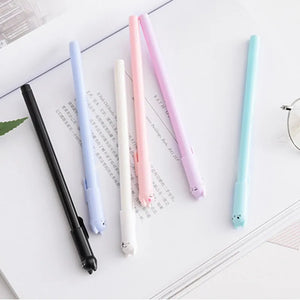 6Pcs/Set 0.38Mm Cat Gel Pen 