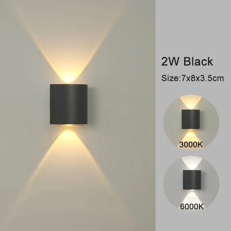 LED Wall Sconces Modern Indoor Outdoor Lamp, White up down Wall Mount Lights for Living Room Hallway Bedroom Decor