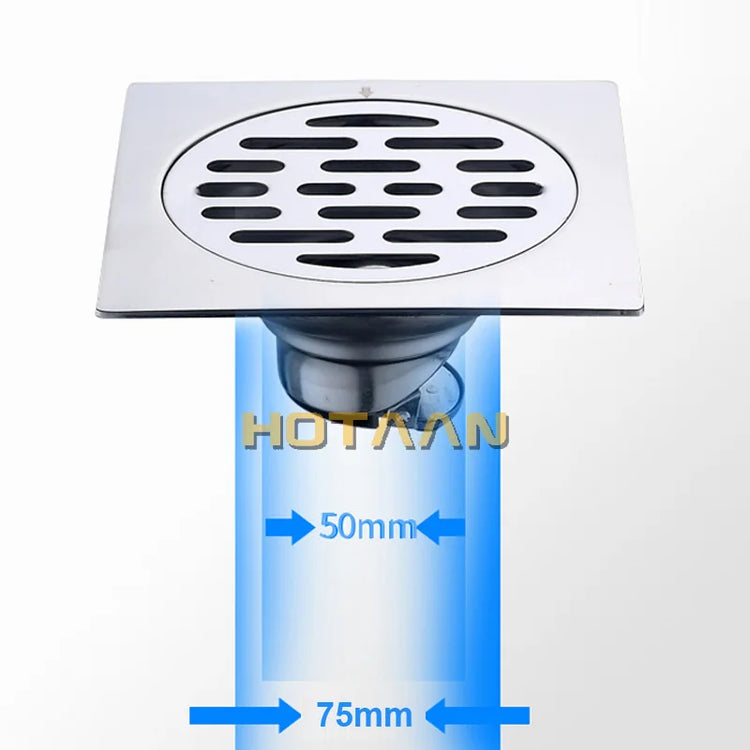 "Premium Stainless Steel Shower Drain for Odor-Free Bathroom, Toilet, Kitchen, and Balcony"