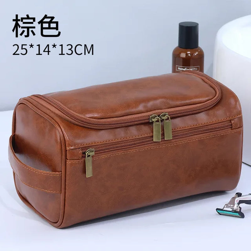 Large Travel Cosmetic Bag for Women Leather Makeup Organizer Female Toiletry Kit Bags Make up Case Storage Pouch Luxury Lady Box