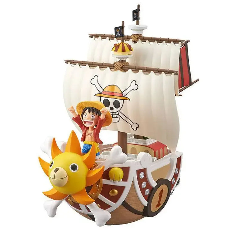 One Piece Ship Figure Luffy Model Toy Peripheral Super Cute Mini Boat Zoro Assembled Model One Piece Ship Kid Birthday Gift