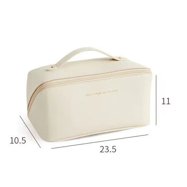 Large Travel Cosmetic Bag for Women Leather Makeup Organizer Female Toiletry Kit Bags Make up Case Storage Pouch Luxury Lady Box