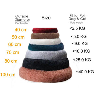 Dog Bed Donut Big Large round Basket Plush Beds for Dogs Medium Accessories Fluffy Kennel Small Puppy Washable Pets Cat Products