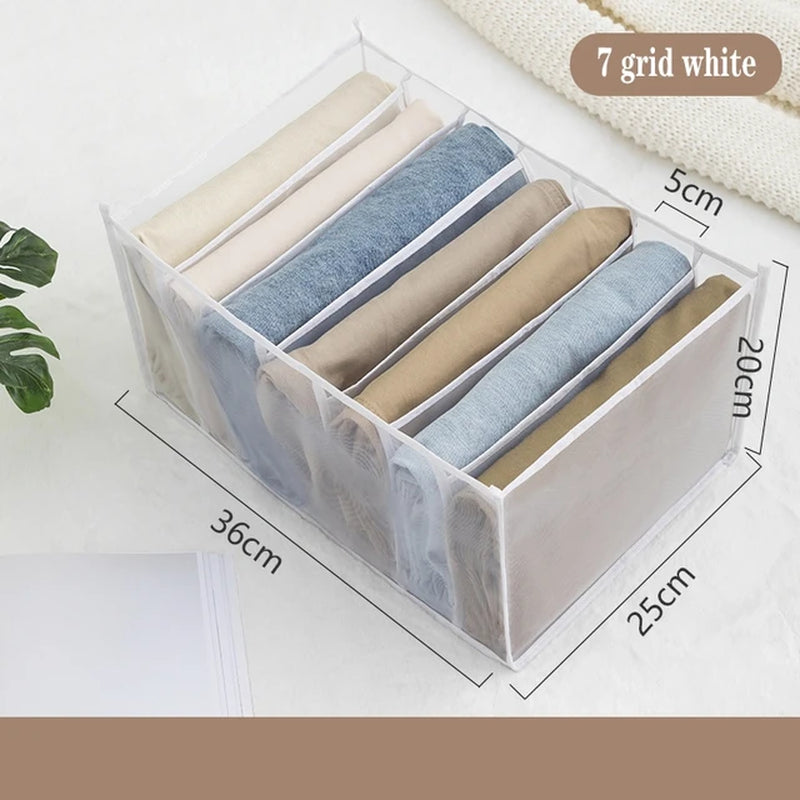 Organizer Panties Socks Storage Boxes Wardrobe Pants Clothes Underwear Drawers Jeans Clothes Separator Bra Folding Divider