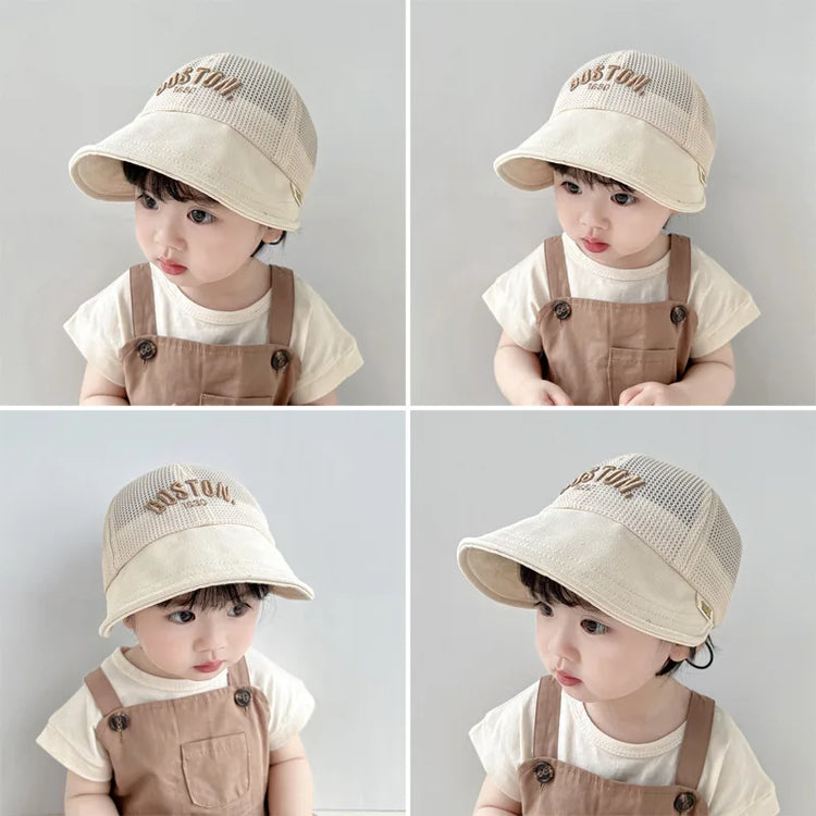 New Summer Baby Sun Hats Toddler Kids Travel Baseball Cap Boys Visor Cap Outdoor Mesh Child Girls Sunscreen Cap