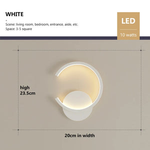 Modern LED Wall Lamp Nordic Black White Golden Wall Lighting for Living Bedroom Aisle Home Decor Fixtures Indoor Wall Lamps