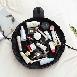 Women Drawstring Cosmetic Bag Travel Storage Makeup Bag Organizer Female Make up Pouch Portable Waterproof Toiletry Beauty Case