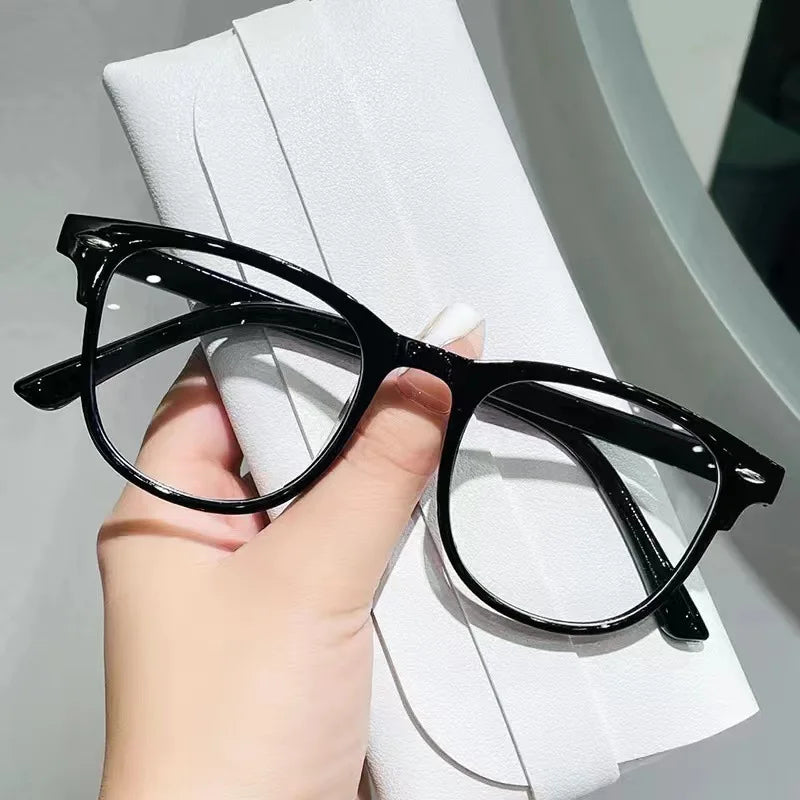 2024 Korean Retro Transparent Computer Glasses Women anti Blue Light Square Eyewear Blocking Optical Spectacle Eyeglass Glasses