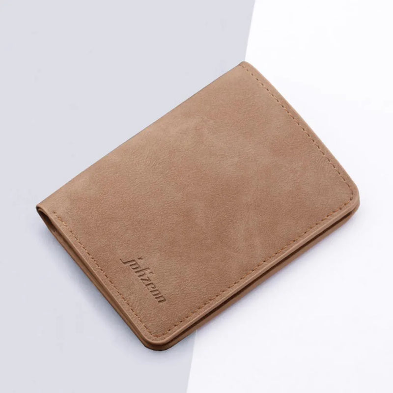 New Style Mini Thin Men Wallet Card Holder Purse Coin Pouch Card Holder Short Vertical PU Leather Wallet Change Money Pouch