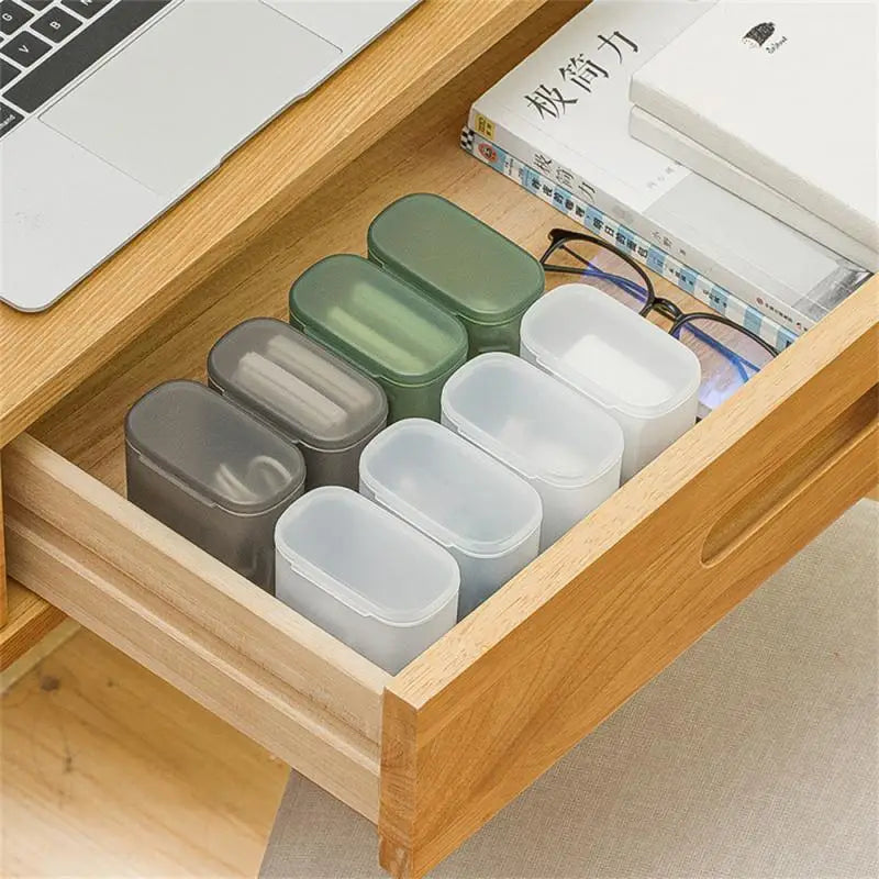 Travel Cable Storage Box - Cord and Charger Organizer Case for Headphones, USB Wires, and Gadgets