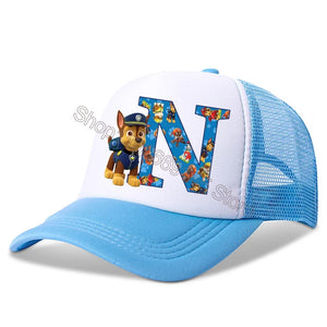 New  Kids Letters Baseball Caps Boys Cartoon Casuals Hat Children Sports Sun Hat Adjustable Peaked Cap Birthday Gifts